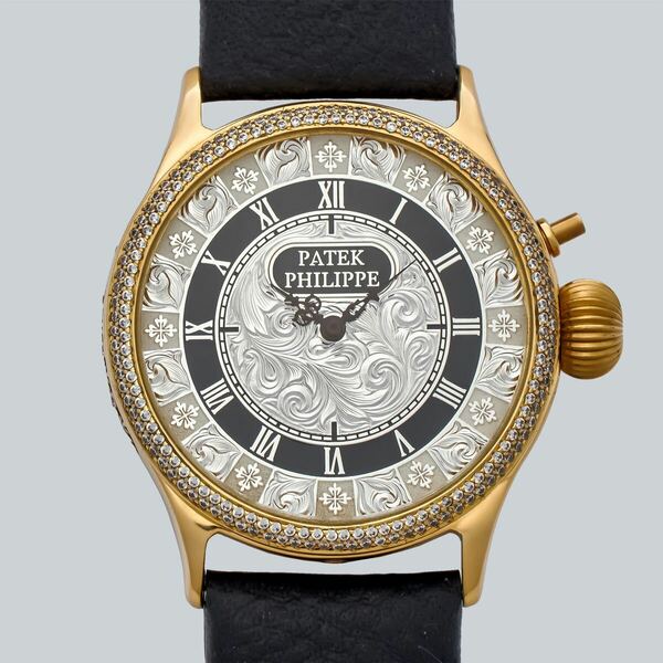 アンティーク Marriage watch Patek Philippe 懐中時計をアレンジした 40mmのメンズ腕時計 半年保証 手巻き スケルトン