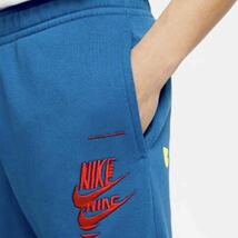 激レアNIKE スウェットフリース パンツ　2XL MARINA BLUE ショーガーパンツ　マリーナブルー　カラフルロゴ　スウェット　ナイキ_画像1