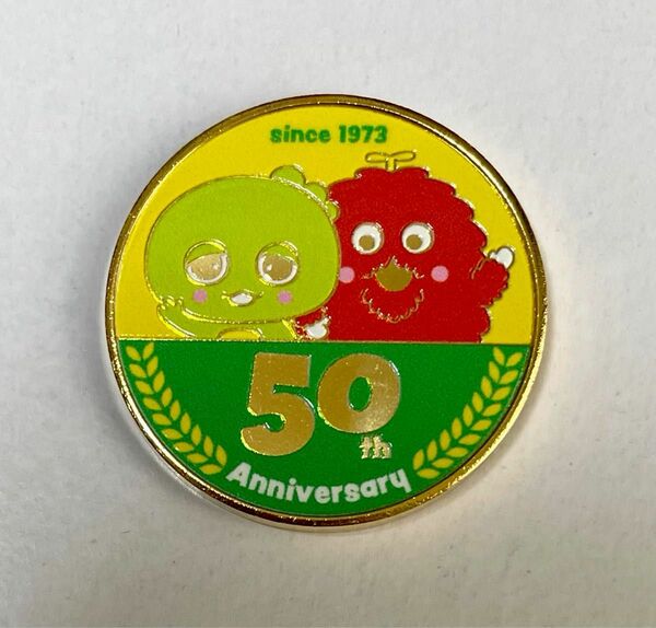 フジテレビ　ガチャピンムックミュージアム　ガチャピン ムック50周年　記念メダル　1枚　茶平工業