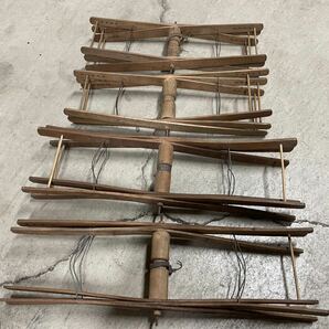 木製 糸巻き 4個 セット 昭和 当時物 アンティーク の画像5