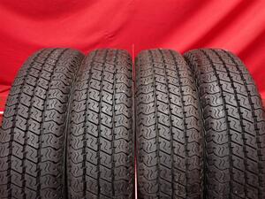 中古タイヤ 145/80R12 80/78N 4本セット ヨコハマ スーパー バン Y356 YOKOHAMA SUPERDIGGER VAN Y356 9.5分山★n12 エブリィ NV100