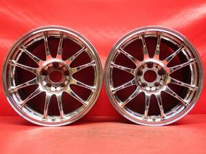 2本組 中古ホイール X CROSS SPEED クロス スピード X6 9J 17インチ PCD114.3 5穴 +15 ハブ73 ja17