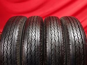 中古タイヤ 155/80R14 88/86N 4本セット ブリヂストン V600 BRIDGESTONE V600 8.5分山★n14 商用車 プロボックス サクシード