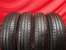 中古タイヤ 155/65R14 75H 4本セット ブリヂストン エコピア NH100C BRIDGESTONE ECOPIA NH100C 8.5分山★n14 N-WGN ルークス R2 アルト_画像1