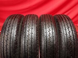 中古タイヤ 145/80R12 80/78N 4本セット ブリヂストン エコピア R710 BRIDGESTONE ECOPIA R710 9分山★n12 エブリィ NV100 クリッパー