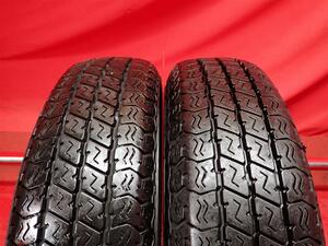 中古タイヤ 145/80R12 80/78N 2本セット ヨコハマ スーパー バン Y356 YOKOHAMA SUPERDIGGER VAN Y356 8.5分山★n12 エブリィ NV100