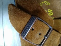 1円スタート　使用数回　BIRKENSTOCK size40　レギュラー　ビルケンシュトック　ボストン　スウェード　ミンク　　美品 　日本size26cm _画像7