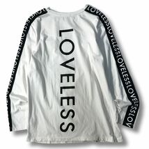 《良品◎》LOVELES ラブレス★バックロゴ*アームロゴ*デザイン長袖Tシャツ*カットソー*ホワイト*サイズM(MA6271)◆S60_画像1