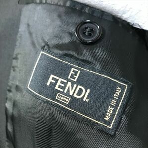 《良品◎》FENDI フェンディ★イタリア製*ウール*シングルセットアップスーツ*ブラック(MA6309)◆S80の画像9