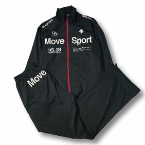 《良品◎》DESCENTE デサント★MOVE SPORT*セットアップ*ジャージ*ブラック*サイズ0(MA6319)◆S80の画像1