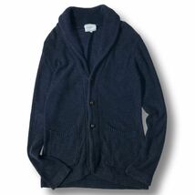 《良品◎》UNITED ARROWS ユナイテッドアローズ★コットンリネン*綿麻*ニットカーディガン*セーター*ネイビー*サイズM(MA6333)◆S80_画像1