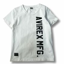 《良品◎》AVIREX アヴィレックス★ビッグロゴ*フロントデザイン*半袖Tシャツ*カットソー*ホワイト*サイズF(MS2832)◆YP_画像1