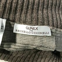 《良品◎》BRUNELLO CUCINELLI ブルネロクチネリ★イタリア製*ハイウエスト*ギャザースカート*グレー/ブラウン*サイズ6(LA1825)◆S60_画像4