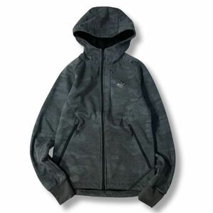 《良品◎》QUIKSILVER クイックシルバー★迷彩*カモフラ*ワンポイント*フーデットジップアップパーカー*グレー*サイズS(MW3310)◆S60