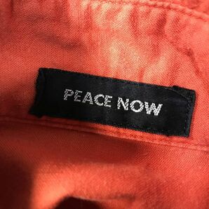 《良品◎》PEACE NOW ピースナウ★日本製*コットン*ロングシャツワンピース*オレンジ*サイズM(LA1802)◆S80の画像3