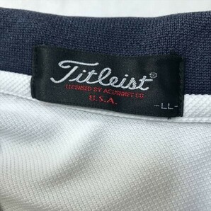 《オススメ◎》TITLEIST タイトリスト★ワンポイントデザイン*ポロシャツ*スポーツ*ゴルフ*ホワイト*サイズLL(MS2643)◆S60の画像6