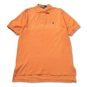 《オススメ◎》POLO RALPH LAUREN ポロラルフローレン★ワンポイントデザイン*ポロシャツ*オレンジ*サイズS(MS2054)◆S60