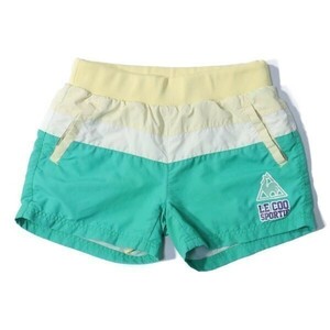 《オススメ◎》Le Coq Sportif ルコックスポルティフ★ショートパンツ*ショーツ*グリーン*イエロー*ホワイト(MS1106)◆S60