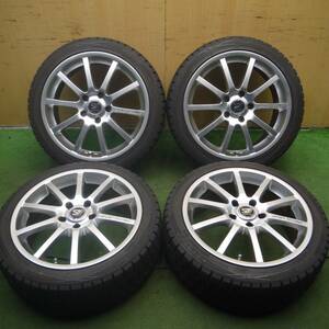 *送料無料* バリ溝！8.5分★ルノー ルーテシア RS 着 205/45R17 スタッドレス ダンロップ WM01 SPORTECHNIC PCD114.3/5H★4031801Hス