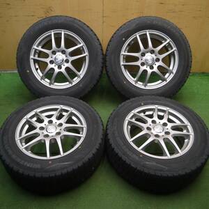 *送料無料* バリ溝！20年！9.5分★スタッドレス 195/65R15 ダンロップ ウインターマックス WM02 STRANGER PCD114.3/5H★4040814Hス