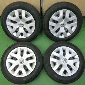 *送料無料* バリ溝！22年！綺麗！9.5分★日産 ジューク 純正 スチール 205/60R16 グッドイヤー イーグル RVF ECO PCD114.3/5H★4041305イノ