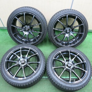 *送料無料* バリ溝！20年！9.5分★Weds Sport SA-10R スタッドレス 205/45R17 ダンロップ ウインターマックス03 PCD100/4H★4033002HAス