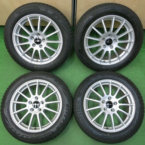 *送料無料* バリ溝！キレイ！9.5分★ワーゲン 等 GELBUT 205/55R17 スタッドレス ブリヂストン ブリザック VRX2 PCD112/5H★4041606イス