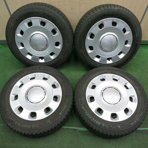 *送料無料* バリ溝！キレイ！8.5分★フィアット 500 純正 スチール 175/65R14 スタッドレス ミシュラン X-ICE XI3 PCD98/4H★4042106HAス