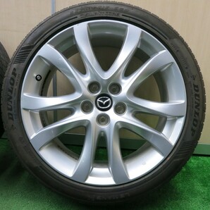 *送料無料* タイヤほぼ未使用！23年★マツダ アテンザ 純正 225/45R19 ダンロップ LE MANS V+ 19インチ PCD114.3/5H★4042001NJノの画像2