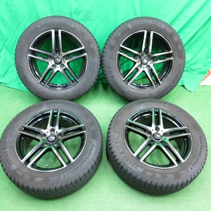 *送料無料* 4本価格★スタッドレス 225/60R17 コンチネンタル コンチバイキング コンタクト6 Zmeist VS-1 PCD114.3/5H★4042706ナス