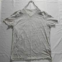 BANANAREPUBLIC バナナリパブリック メンズ 半袖 総柄 ヴィンテージ Vネック Tシャツ 半袖Tシャツ ホワイト XL 古着 #MA0453_画像2