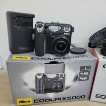 キャノン Canon EOS　kiss MINOLTA ミノルタ　α　アルファ　807 si Nikon ニコン　COOLPIX 5000 クールピクス　フル　セット　デジカメ　_画像2