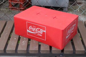 ①昭和レトロ Coca-Cola コカコーラ enjoy 踏み台 踏台 プラスチック オブジェ ディスプレイ ビンテージ AP0605*