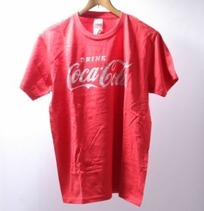 ☆②未使用 タグ付き コカ・コーラ Coca-Cola Tシャツ Mサイズ レディース レッド 綿 ライフスタイル 衣類 服 De1109