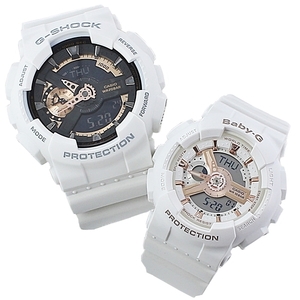 カシオ 防水 ペアウォッチ G-SHOCK×BABY-G ジーショック×ベビージー 白 GA-110RG-7AJFBA-110RG-7A 腕時計 プレゼント 誕生日プレゼント