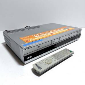ソニー DVDプレーヤー VHSビデオデッキ SLV-D383P SONY DVD PLAYER / VIDEO CASSETTE RECORDER SLV-D383P 動作品 リモコンの画像1