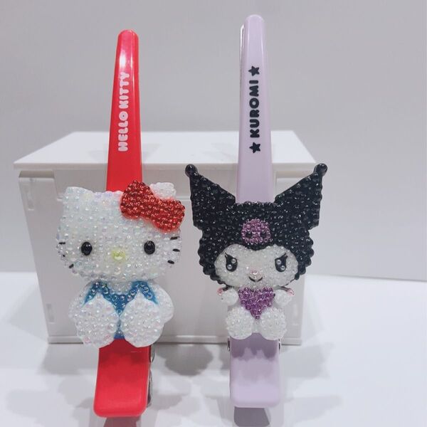 ロングヘアクリップ キティちゃん クロミちゃん サンリオ