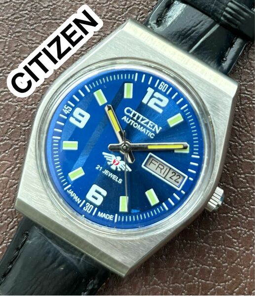 ヴィンテージ CITIZEN 腕時計 メンズ 機械式自動巻き シチズン ブラック