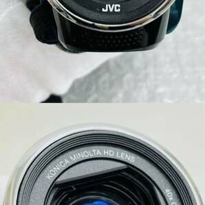 I♪ 動作品 JVC GZ-E117-G ビデオカメラ Everio 緑 グリーン FULL HD 40x KONICA MINOLTA HD LENS バッテリー付き の画像6