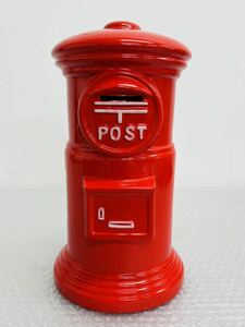 ! mail post savings box height approximately 31cm Seto . Showa Retro ornament interior miscellaneous goods ceramics 