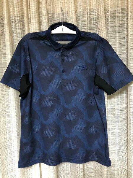 【ティゴラ 】ゴルフウエア ゴルフシャツ 半袖シャツ　ネイビー/ダークブルー/迷彩柄　LLサイズ