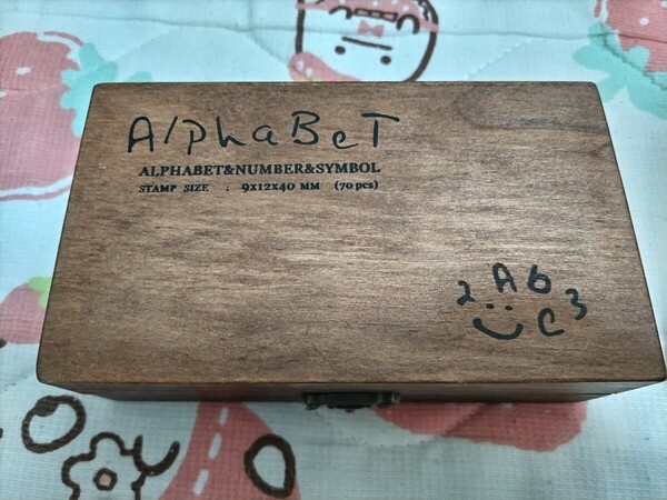 新品未使用品 アルファベット 数字 ハンコ スタンプ 木製
