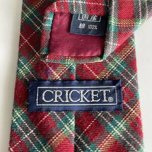 Cricket（クリケット） 赤緑チェックネクタイ