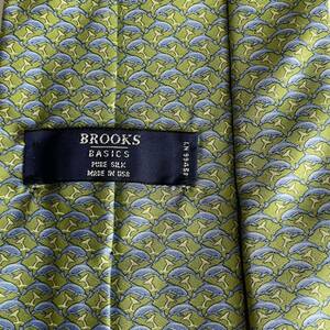 ブルックスブラザーズ(Brooks Brothers) 緑水色イルカさんネクタイ