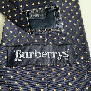 BURBERRY(バーバリー) 紺黄色赤点々ワンポイントホースロゴネクタイ