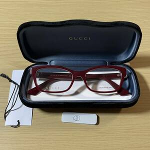 グッチ（GUCCI）⑧ マルーンインターロッキングGGロゴデザインメガネ　眼鏡　メガネフレーム 新品　未使用　箱付き（メガネケース）