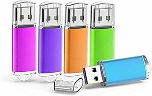 KOOTION USBメモリ 1GB 5個セットUSB2.0 USBフラッシュメモリー キャップ式 ストラップホール付き フラッシ