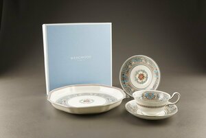 【ラストチャンス期間限定セール 4/30まで】 WEDGWOOD ウエッジウッド ターコイズ カップ&ソーサー プレート k37◆在銘/100019931