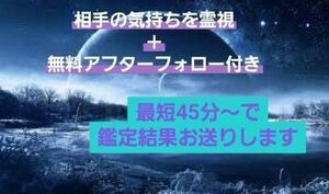 迅速♪相手の気持ちを霊視します(*^^*)無料アフターフォロー付き 占い 鑑定