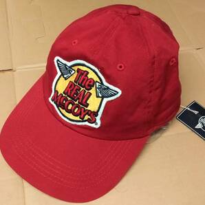 THE REAL McCOY’S リアルマッコイズ /  THE REAL McCOY'S LOGO BASEBALL CAP RED 赤の画像1